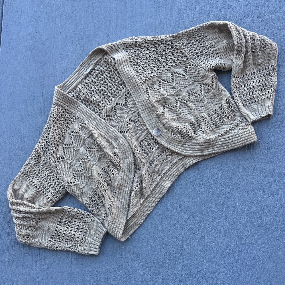 Elegant Tan Knit Women's Sweater